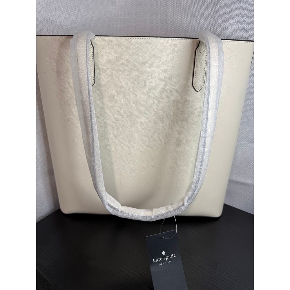Kate Spade Large Saffiano Leather Tote — Cream/Ivory NWT - Picture 3 of 3